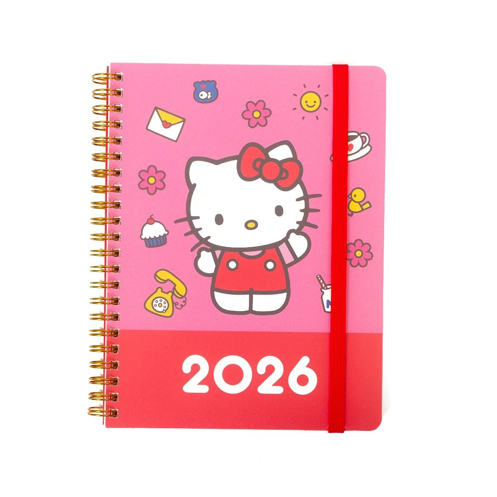 Studio Oh!, Planners, Art & School, 2026, Deluxe, Compact, Flexi, 17 Month, Hello Kitty, 944721